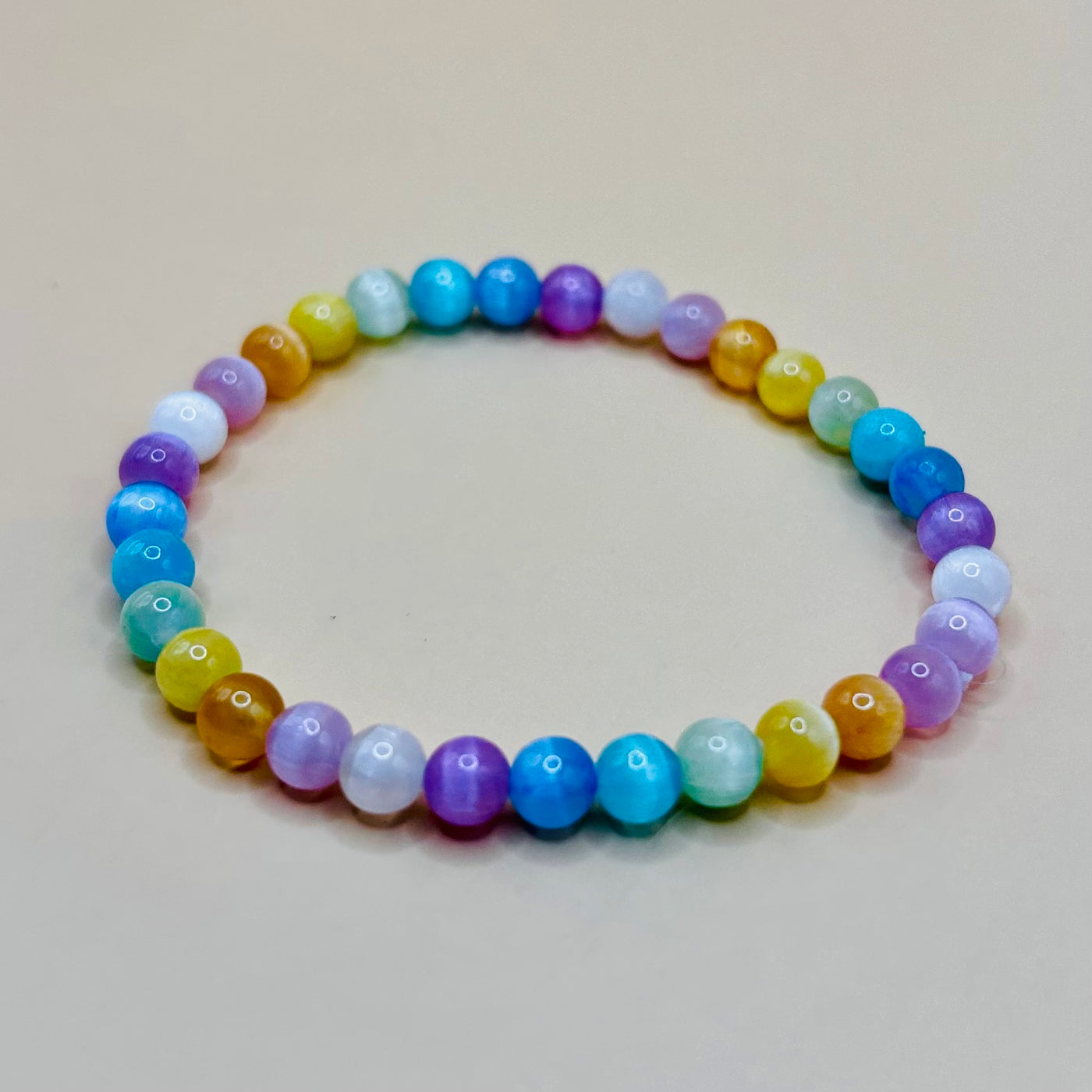 Bracelet Enfant Sélénite Arc-en-ciel