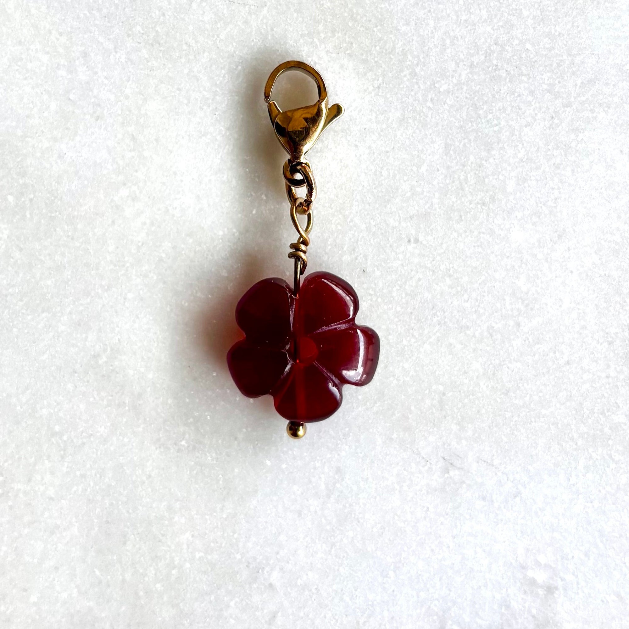 Charm "La fleur Cornaline"