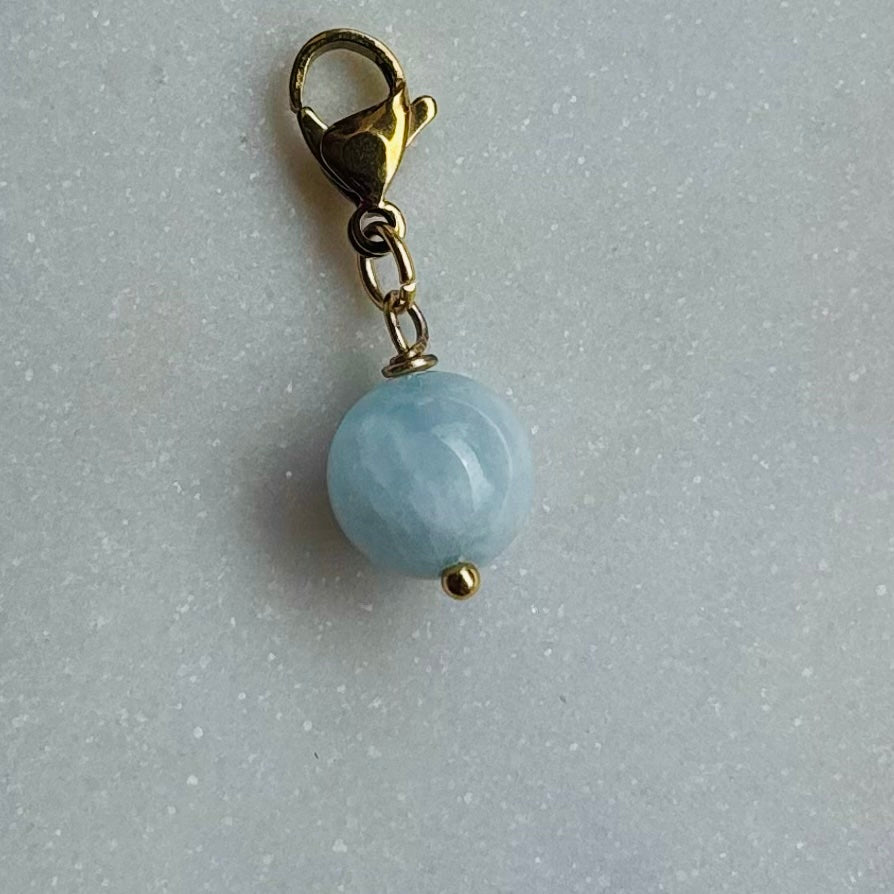 Charm "La pierre de naissance Mars-Aigue Marine"