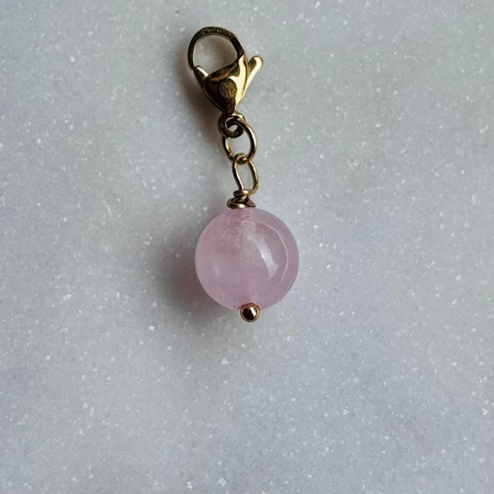 Charm "La pierre de naissance Octobre-Quartz rose"