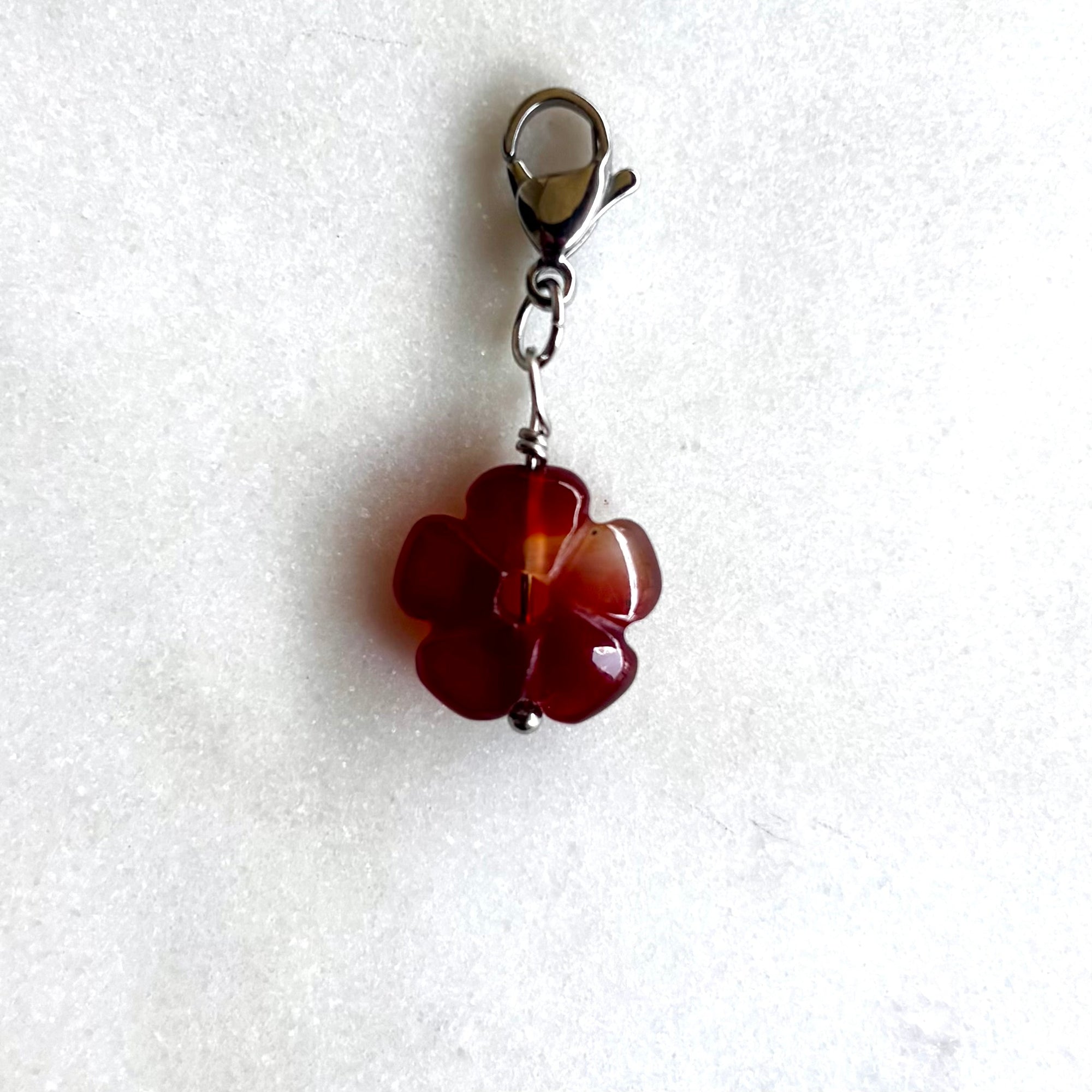 Charm "La fleur Cornaline"