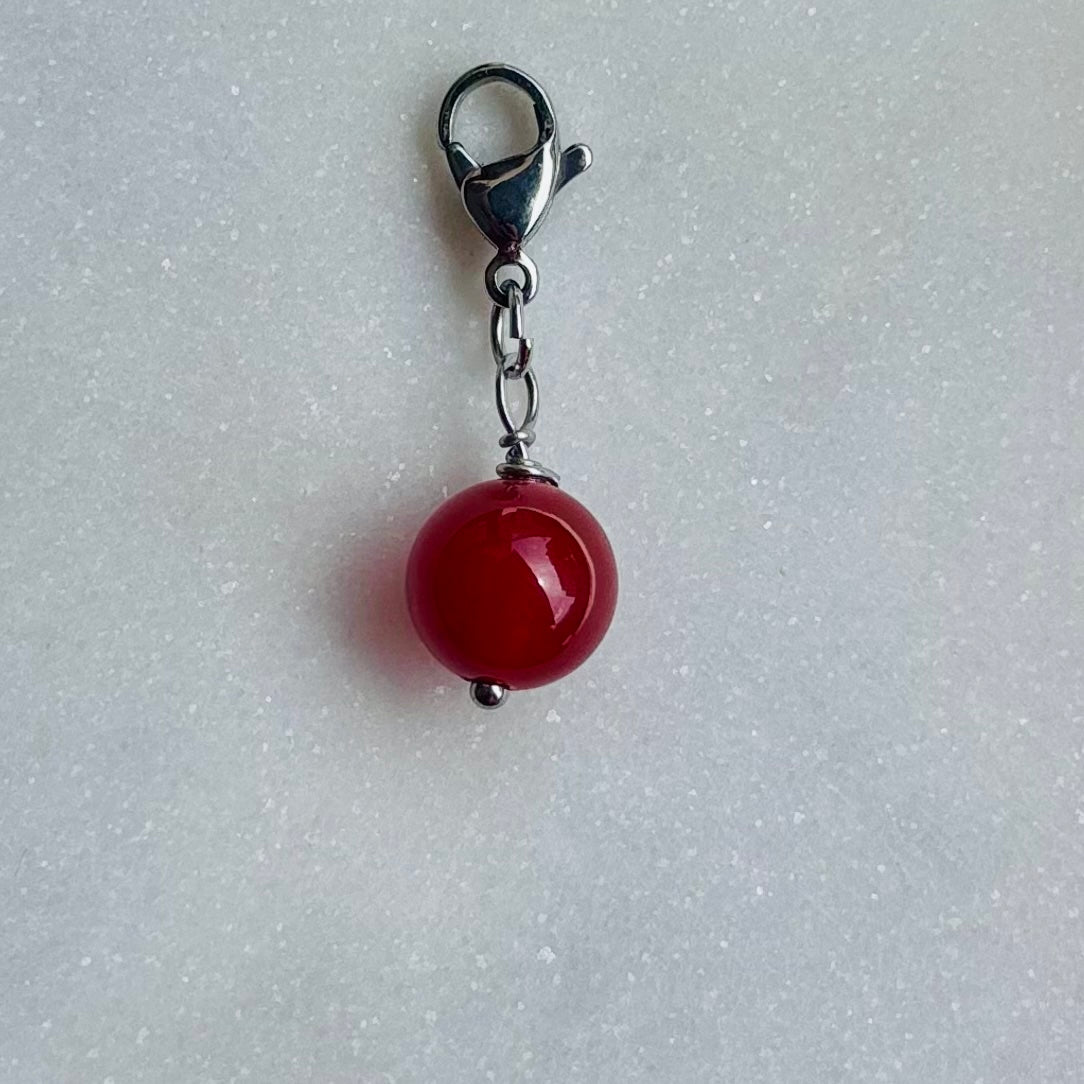 Charm "La pierre de naissance Juillet-Cornaline"