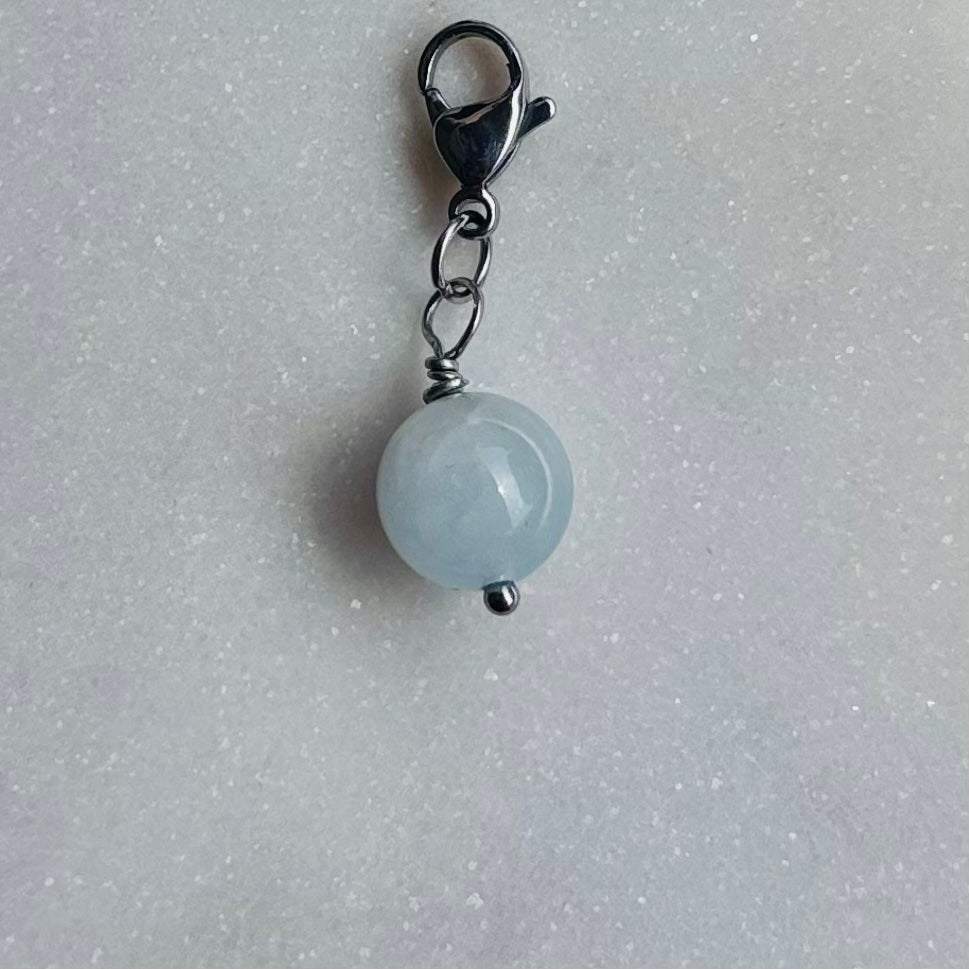 Charm "La pierre de naissance Mars-Aigue Marine"