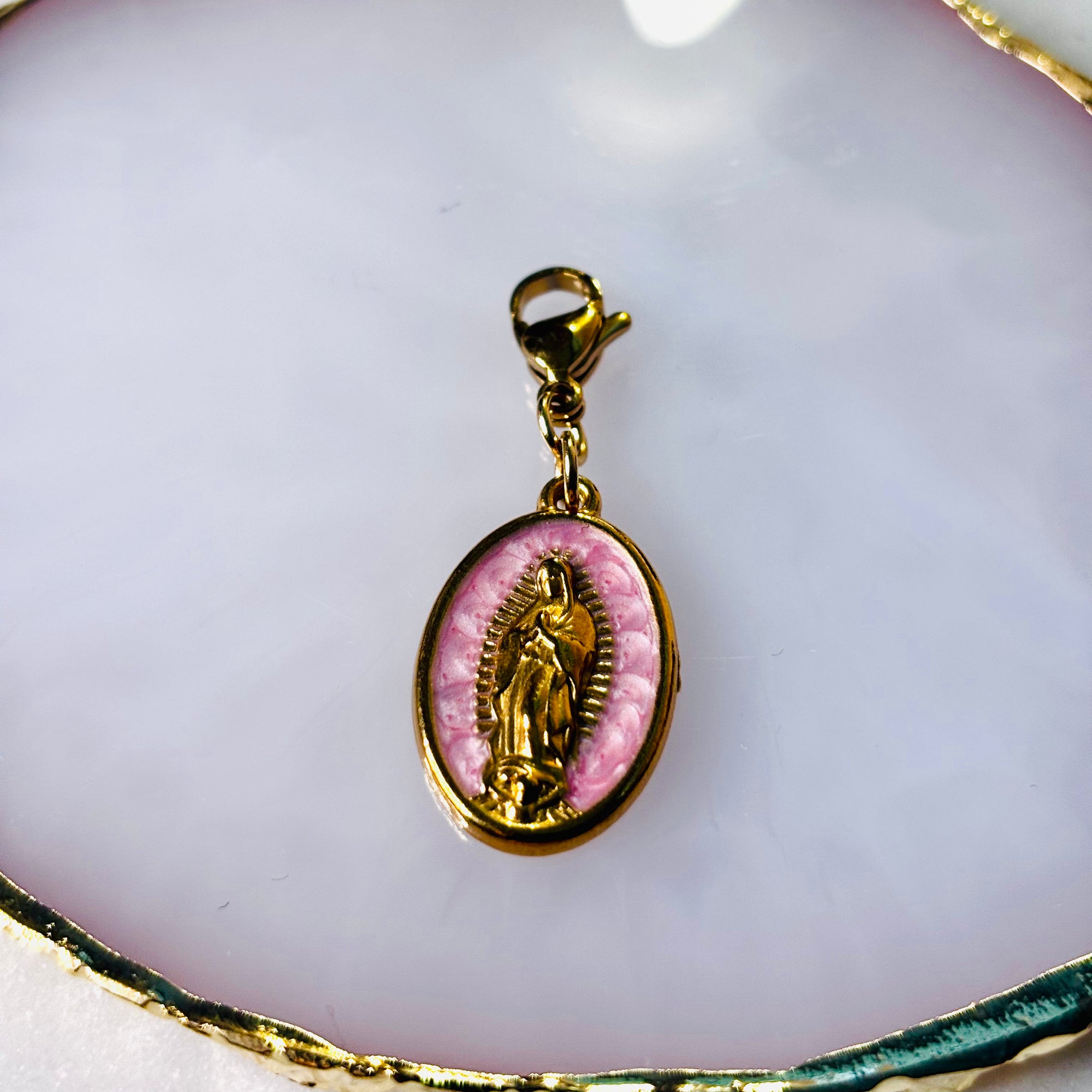 Charm "La Vierge Marie rose"