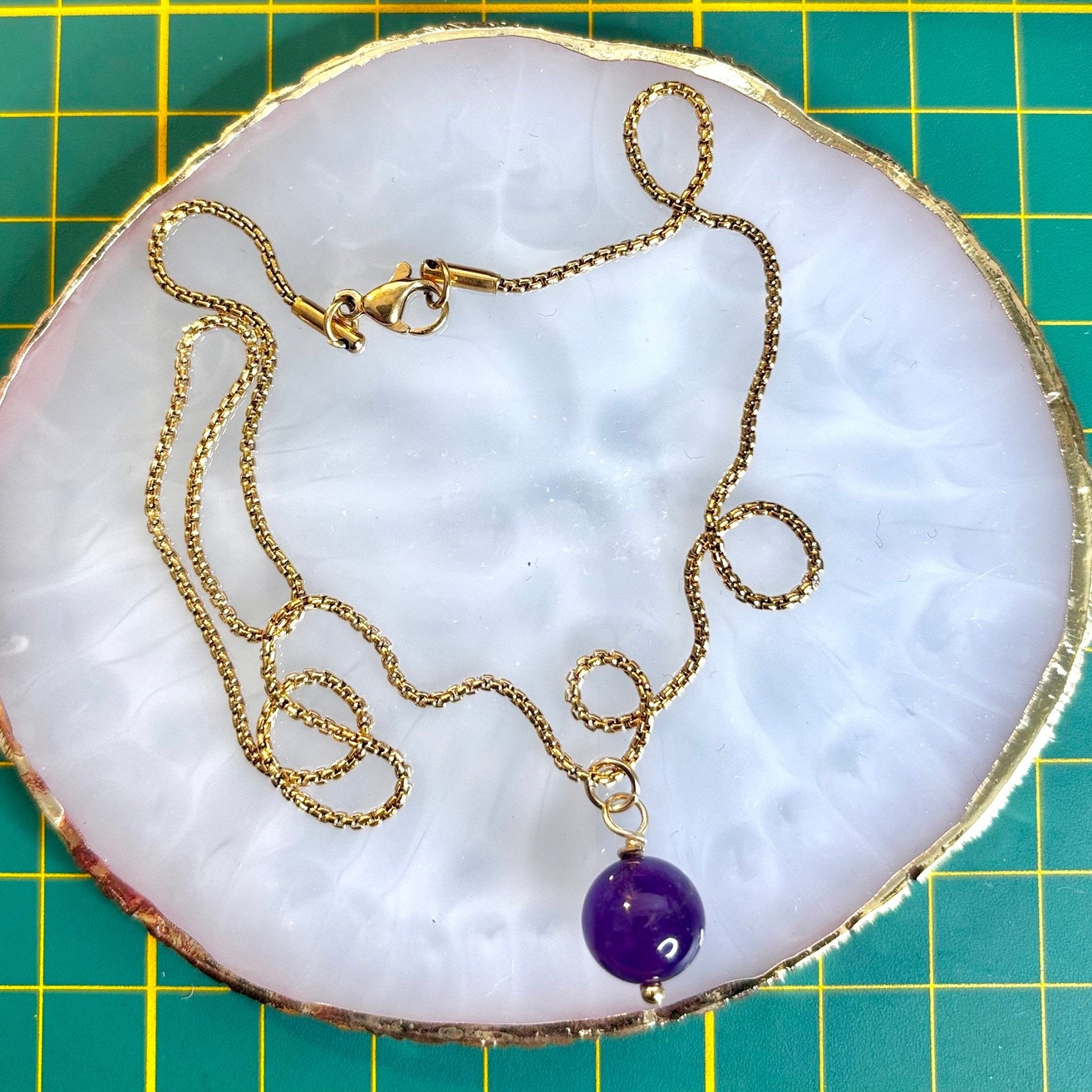 Collier Pierre de Naissance - doré - Mauvaise graine