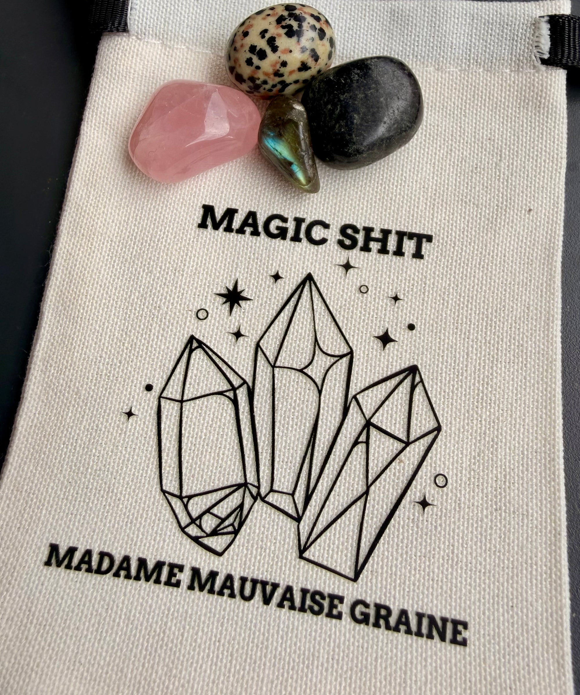 🪩 Grigris de Poche - La pochette à pierres roulées