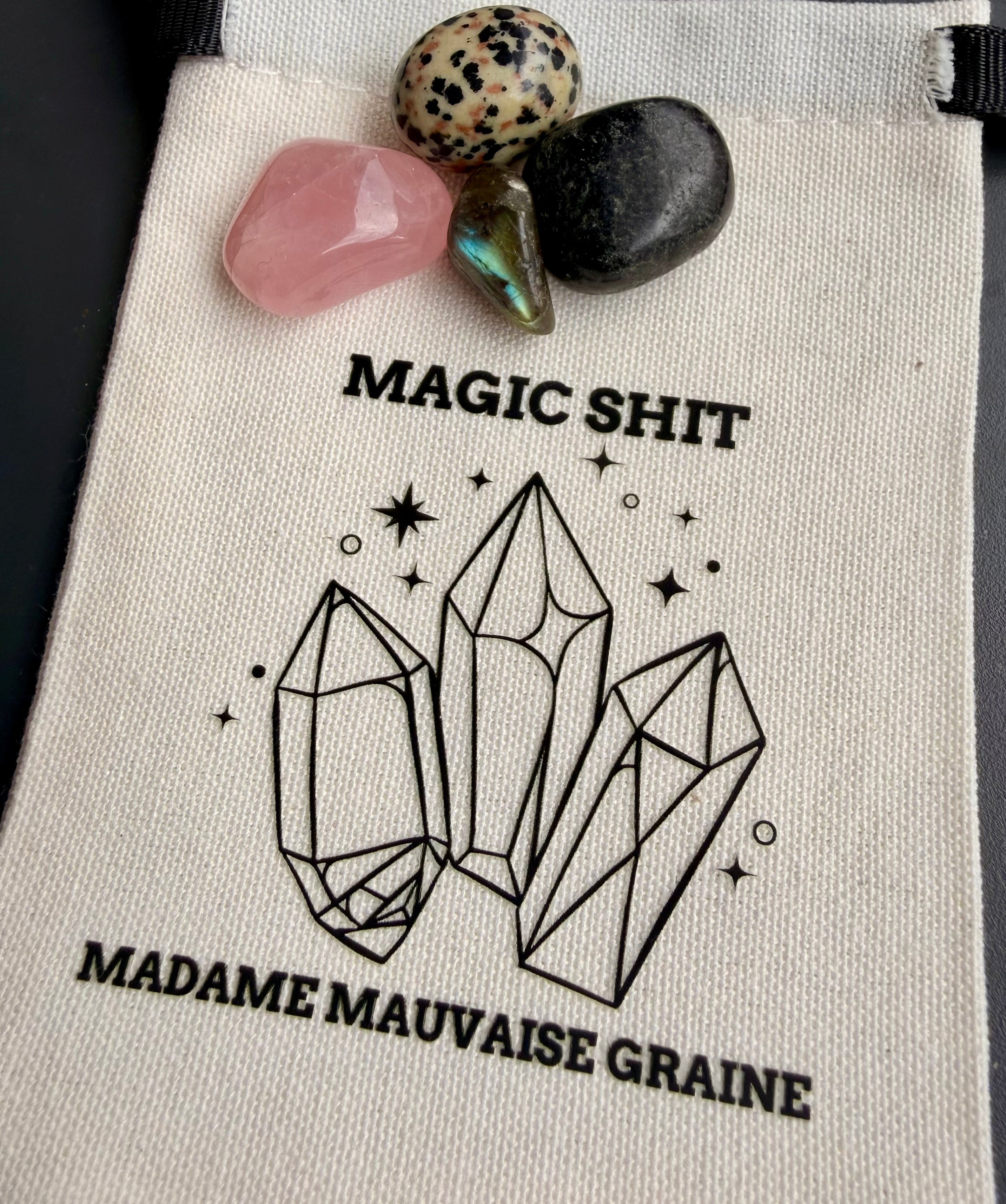 🪩 Grigris de Poche - La pochette à pierres roulées