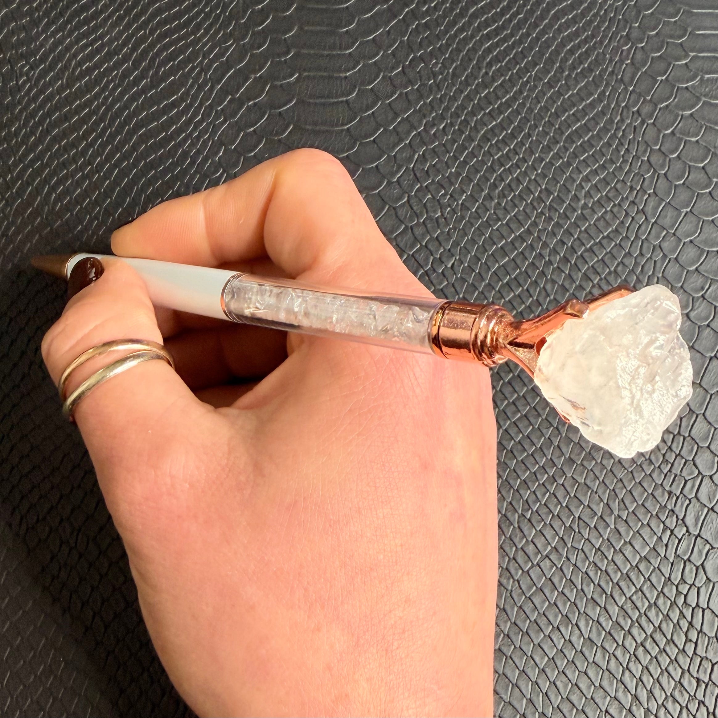 ⚡️ Stylo d’intention en Pierre naturelle – Écriture intuitive