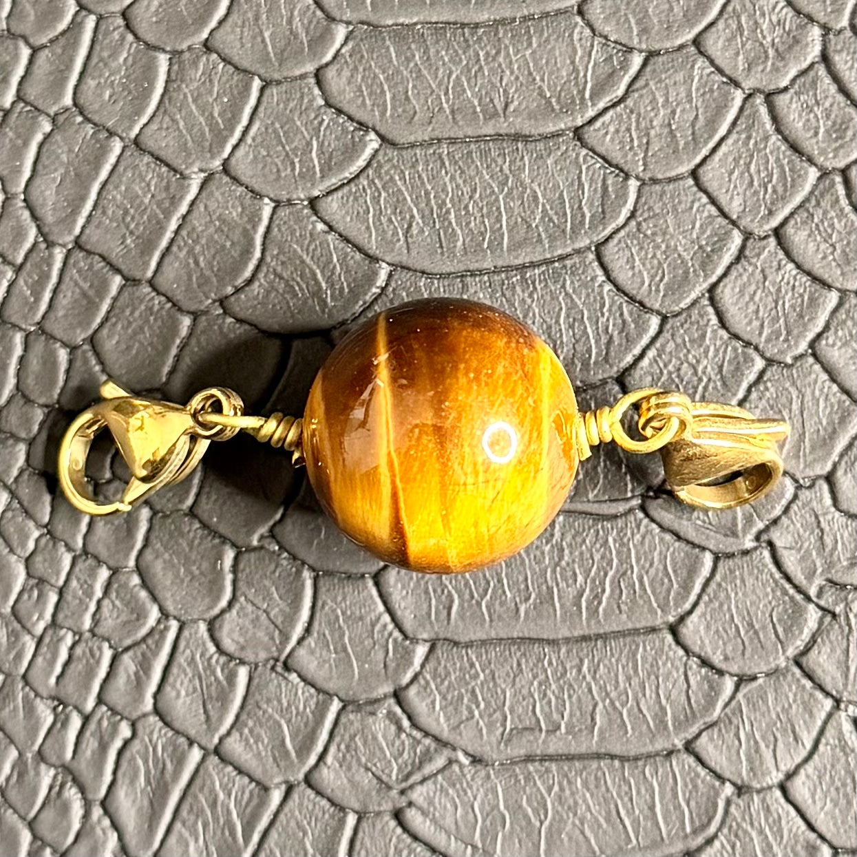 Pendentif Talisman Mood - Pierre d'Œil de Tigre